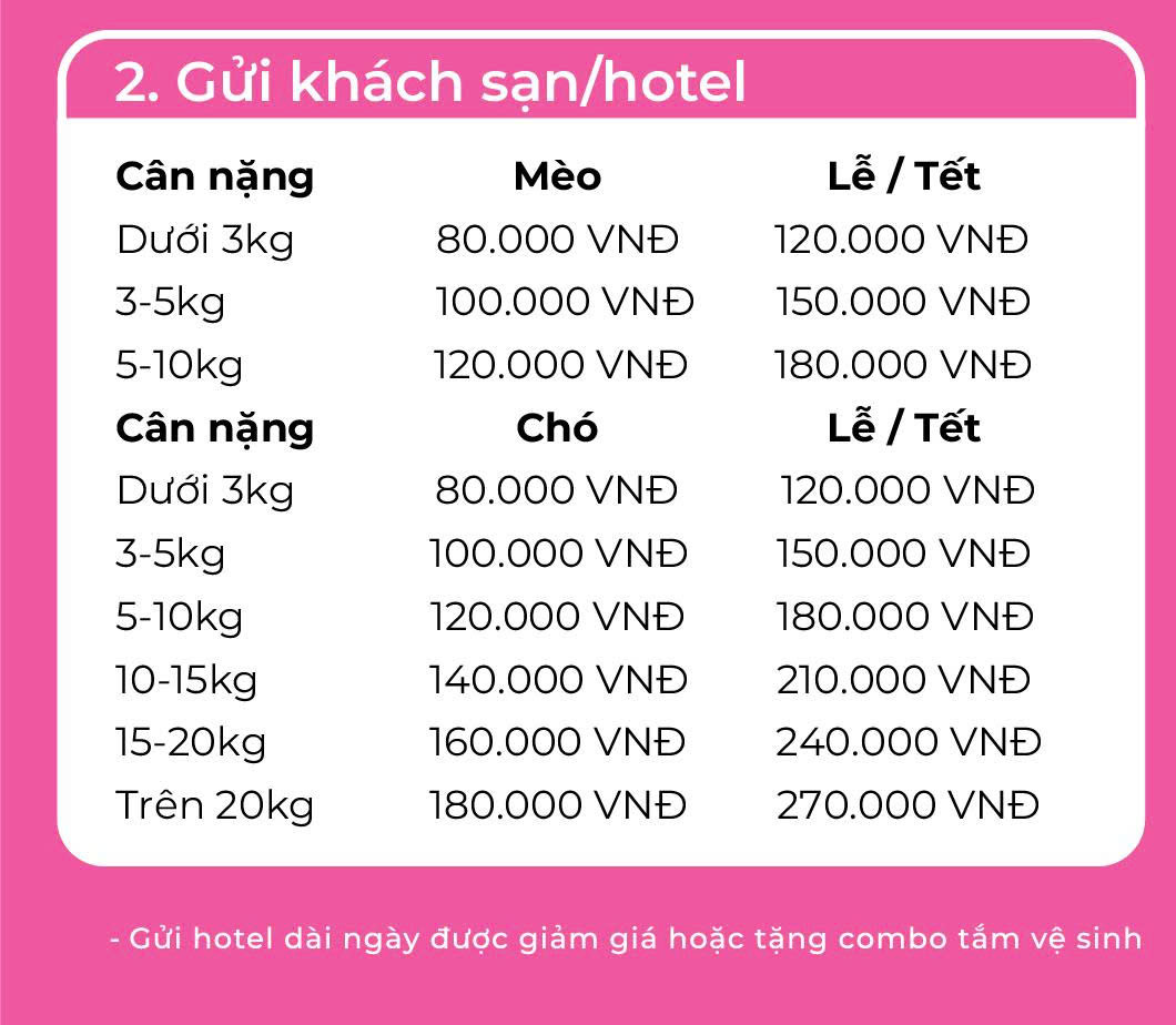 Dịch Vụ Hotel Thú Cưng